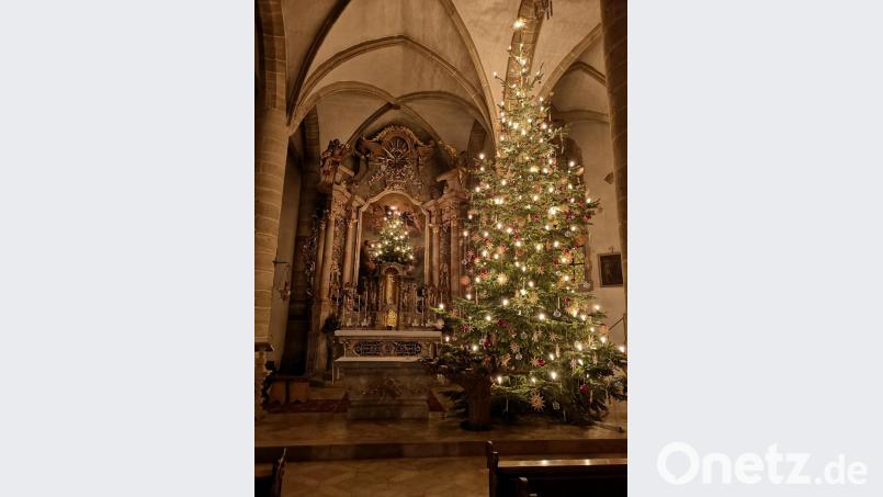 Die Kemnather Stadtpfarrkirche zur Weihnachtszeit 2019. Bild: mde