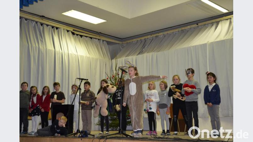 Was die Tier von Weihnachten erwarten, zeigt die dritte Klasse. Bild: gi