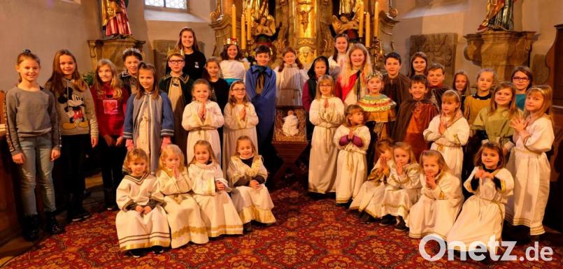 42 Kinder spielen heuer an Heiligabend beim Krippenspiel in der evangelischen Kirche in Floß mit. Am zweiten Weihnachtsfeiertag wird es auch in Flossenbürg gezeigt. Bild: le