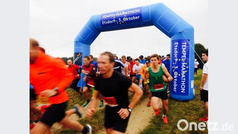 Los geht&#039;s - auch 2020 wird in Etsdorf wieder der Tempel-Marathon ausgetragen. Bild: exb