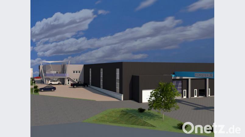 Gleich gegenüber der jetzigen Produktionshalle entsteht die neue Werkhalle mit einer Fläche von 3.000 Quadratmetern und Platz für die Verwaltung. Bild: sei