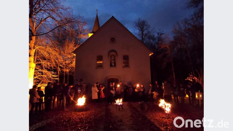 Die Evangelische Gemeinde feierte die Waldweihnacht am Annaberg. Bild: rgr