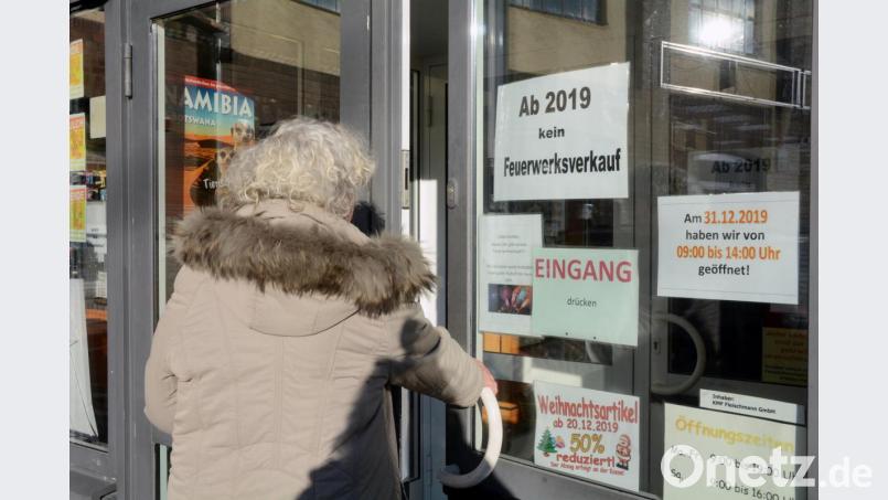 Keinen Feuerwerksverkauf gibt es erstmals bei Sonderposten Fleischmann. Bild: Gabi Schönberger