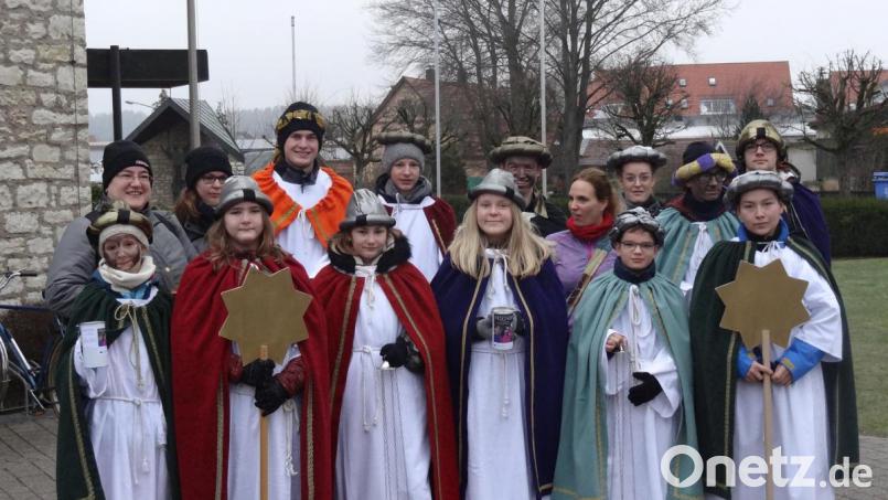 Eine der acht Sternsinger-Gruppen war in Kirchenlaibach unterwegs. Bild: hai