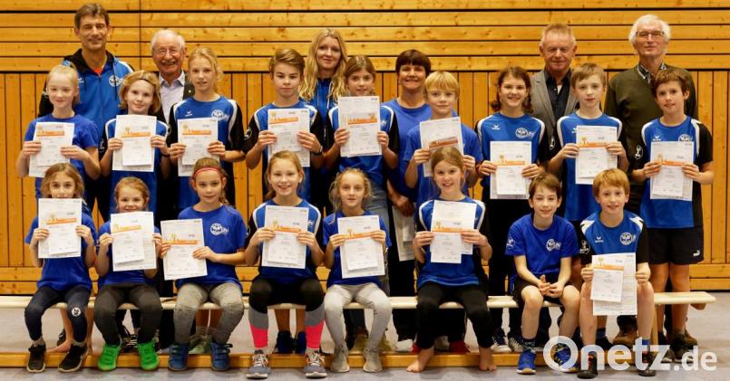 Überreichung der Deutschen Sportabzeichen an Sportler des ESV Amberg Bild: exb