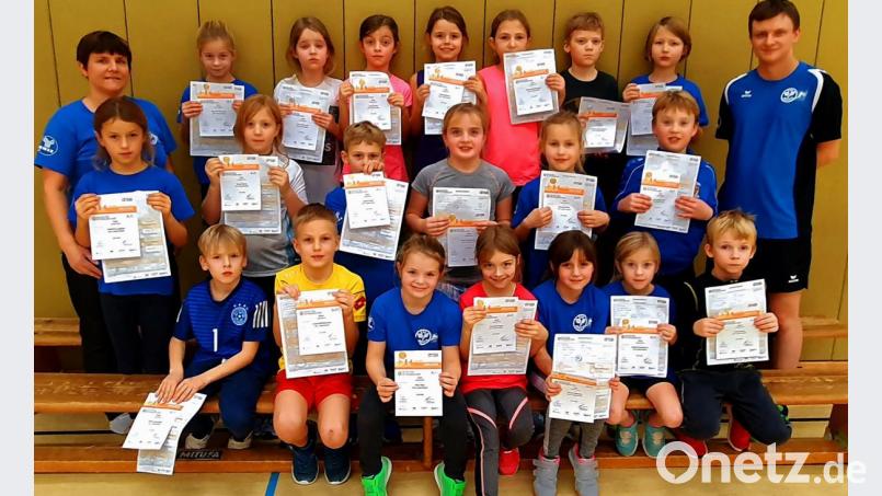 Überreichung der Deutschen Sportabzeichen an Sportler des ESV Amberg Bild: exb