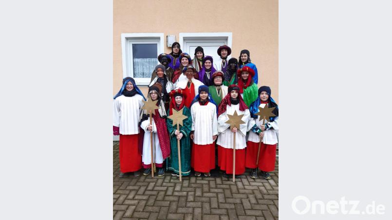 In der Pfarrei Großkonreuth waren 18 Ministranten als Sternsinger unterwegs. Bild: exb