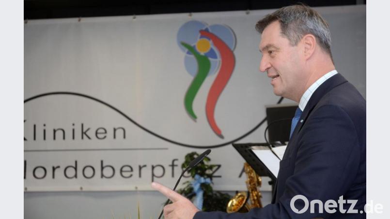 Zuletzt in Weiden zu Gast war Ministerpräsident Markus Söder Ende 2019 bei der Einweihung der letzten Bauabschnitte des Klinikums. Bild: Gabi Schönberger