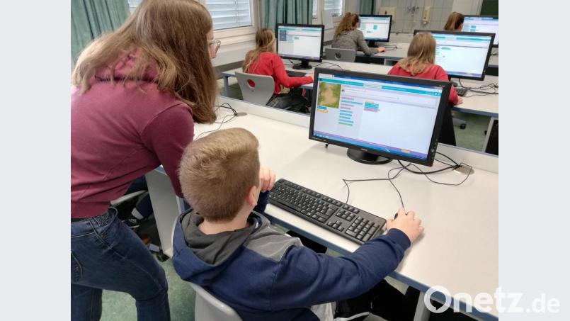 Programmieren stand in der Naabtal-Realschule auf dem Stundenplan. Bild: exb
