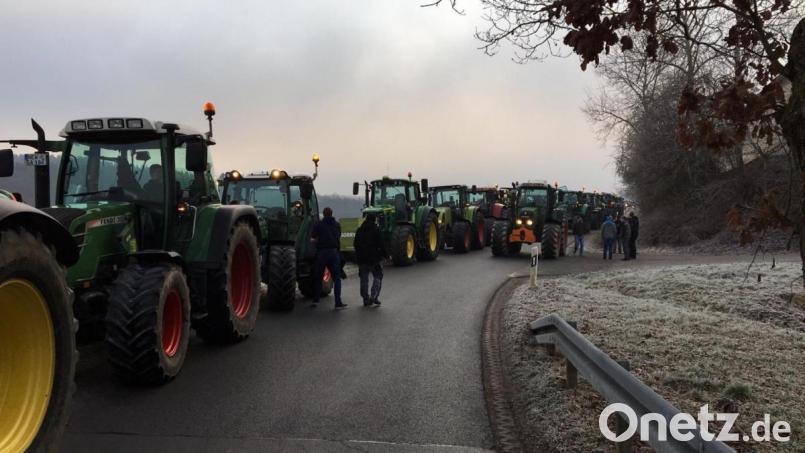 Der Konvoi aus den Landkreisen Neustadt/WN und Tirschenreuth auf dem Weg nach Nürnberg. Bild: exb
