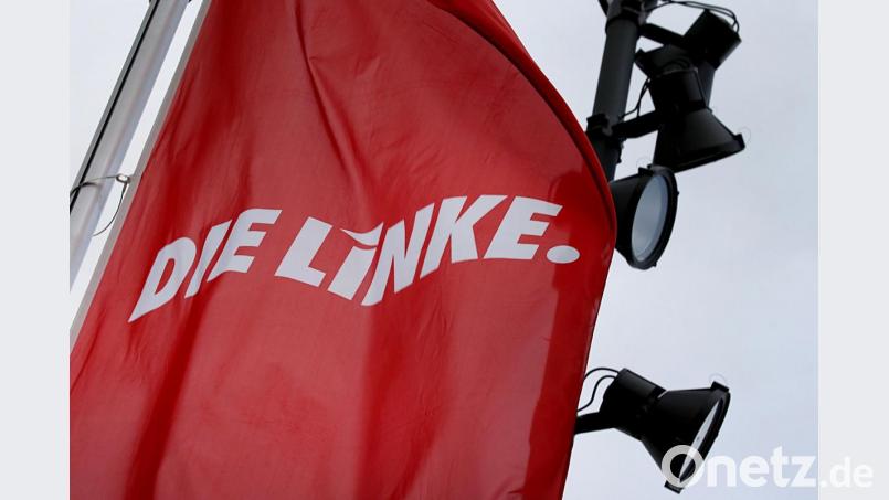 Fahne der Linkspartei. Bild: Oliver Berg/dpa