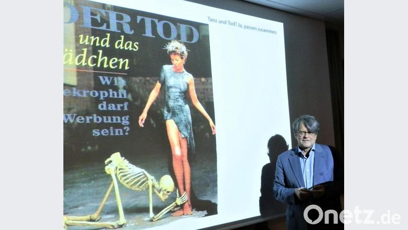 Selbst bekannte Modefirmen bedienten sich in ihrer Werbung des Motivs &quot;Tod und Mädchen&quot;. Die Urspünge liegen in spätmittelalterlichen Darstellungen z. B. in Bern und Basel. Bild: exb
