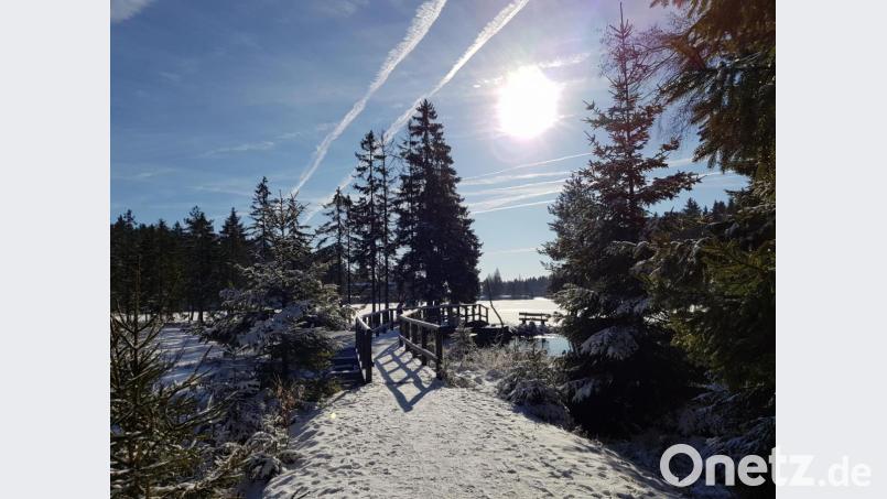 Wintertraum am Fichtelsee. Bild: Marion Waschka