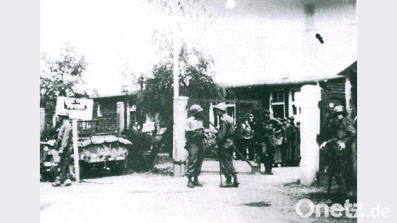 Übergabe an die Amerikaner am 22. April 1945. Bild: Stadtarchiv Weiden