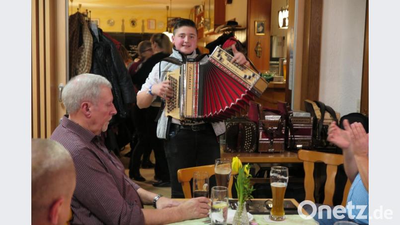 Marcel Benker hatte viel Spaß beim Musizieren. Bild: luk