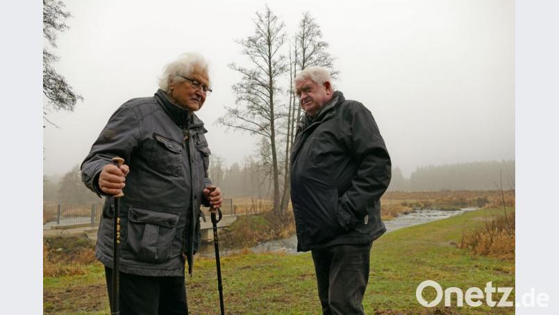Gumpenspeicher: Dr. Klaus Arbter (links) Manfred Riebl (rechts) Bild: tr