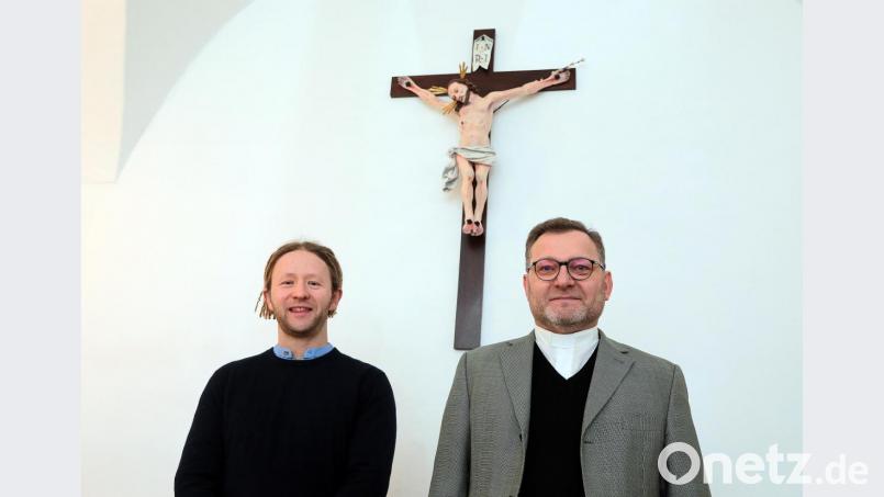 Pfarrer Bernd Schindler von der Paulanerkirche (links) und Pfarrer Markus Brunner von St. Georg. Bild: Wolfgang Steinbacher