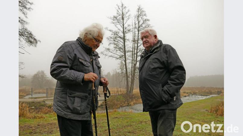 Gumpenspeicher: Dr. Klaus Arbter (links) Manfred Riebl (rechts) Bild: tr