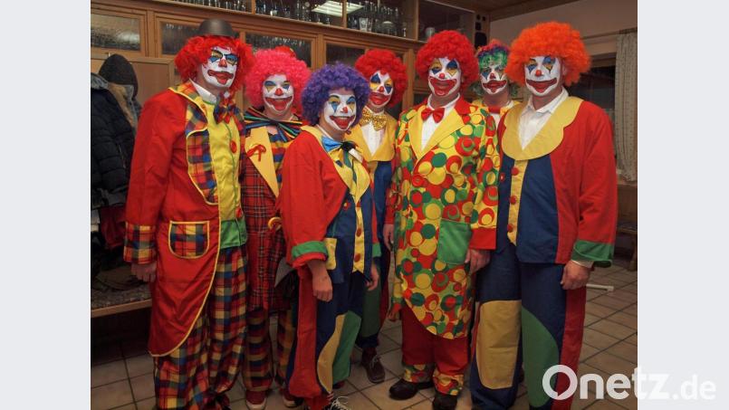 So viele Clowns auf einem Haufen, da muss doch wohl in Rieden ein Nest sein. Bild: sön