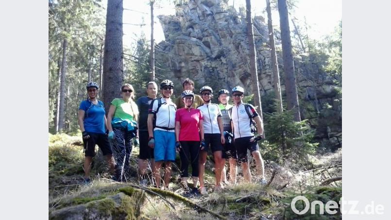Die Heimat auf zwei Rädern erkunden, dem hat sich die Radsportabteilung verschrieben. Viele unbekannte Ecken wurden schon entdeckt, darunter auch der Huberfelsen. Bild: bkr