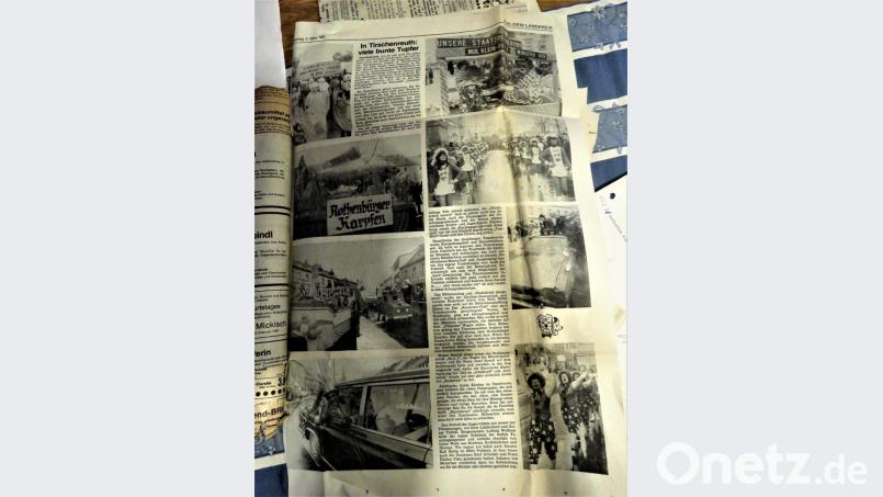 Seitenweise berichtete die Tageszeitung &quot;Der Neue Tag&quot; über die rauschenden Faschingsbälle der FG Tursiana Tirschenreuth. Repro: ubb