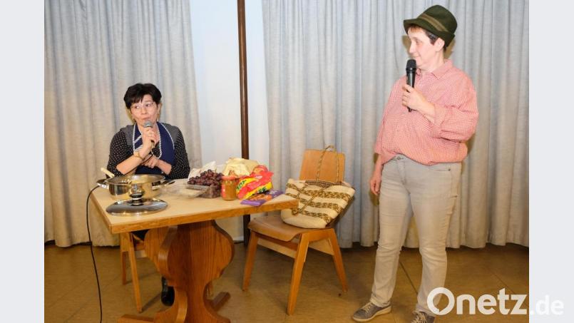 "Fleischwurst statt Schweinefilet", heißt der Sketch des Oberbibracher Duos Bauer und Nickl. Bild: do