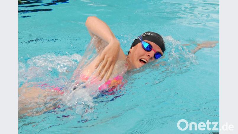 Kathrin Bachmeier siegte in Ingolstadt über die 200 Meter Freistil, verpasste aber die Qualifikationsnorm für die „Deutsche“ knapp. 	Bild: Gebert Bild: gb