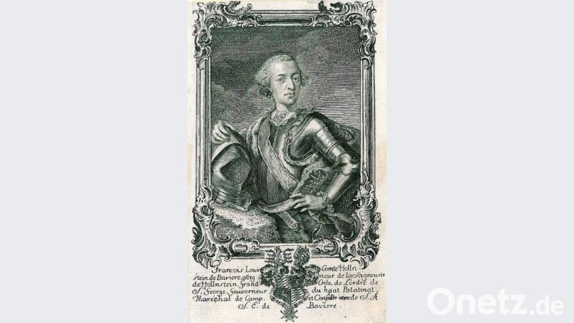 Der die Regierungsgeschäfte in Amberg leitende Statthalter Franz Ludwig Graf von Holnstein aus Bayern (1723 bis 1780) war unehelicher Sohn von Kurprinz Karl Albrecht, des späteren Kaisers Karl VII. und der Hofdame Maria Caroline Freiin von Ingenheim. Bild: exb