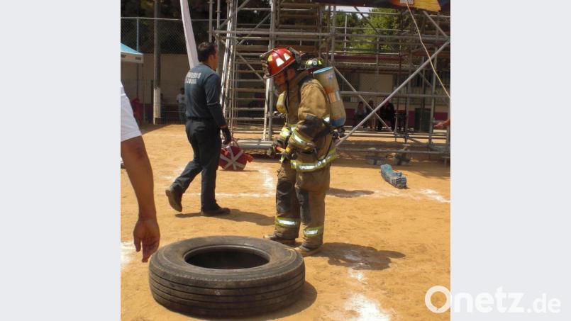 Erick Machain bei einer &quot;Fire-Competition&quot; in San Diego. Bild: prh