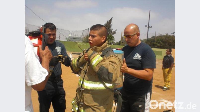 Eine &quot;Fire-Competition&quot;, eine Art Wettbewerb unter Einsatzbedingungen, kennt Erick Machain aus seiner aktiven Zeit als Berufsfeuerwehrmann in San Diego. Diesen Wettbewerb will er auch für die Störnsteiner Feuerwehr organisieren. Bild: prh