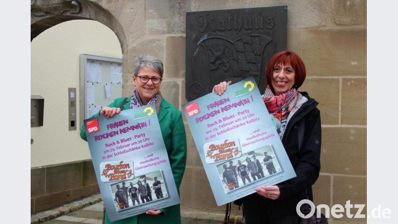 Sie stehen im Wettbewerb miteinander im Kampf um das Kemnather Rathaus, verfolgen aber auch gemeinsame Ziele: Die Bürgermeisterkandidatinnen Heidrun Schelzke-Deubzer (l.) von den Grünen und Jutta Deiml von der SPD. Bild: stg