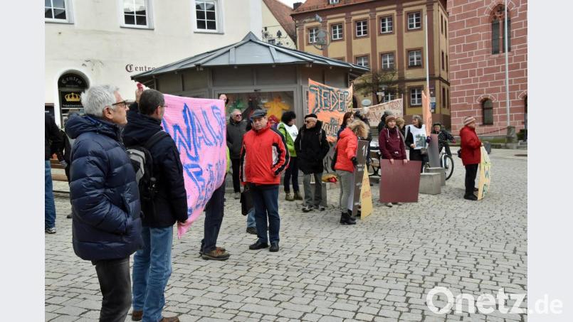 Den Demonstranten liegt der Wald in der Wagensaß am Herzen. Bild: ANDREAS ROYER