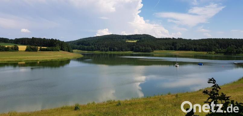 Blick auf den Eixendorfer Stausee. In einem Schreiben aus der Staatskanzlei wurde der Bau eines Entnahmeturms in Aussicht gestellt. Damit soll im Sommer die Wassertemperatur gesenkt und das Algenwachstum eingedämmt werden. Bild: mp