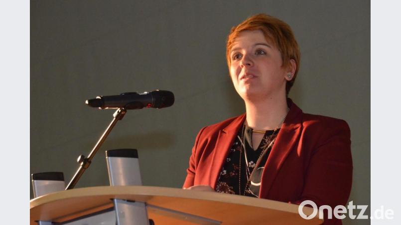 Abschlussstatement von Anna Toman (Grüne). Bild: Benkhardt