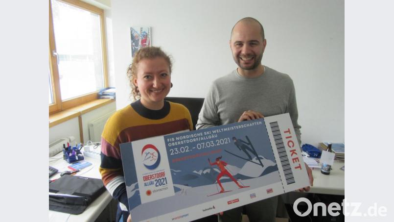 Miriam Frietsch und Moritz Beckers-Schwarz vom WM-Organisationskomitee. Bild: mr