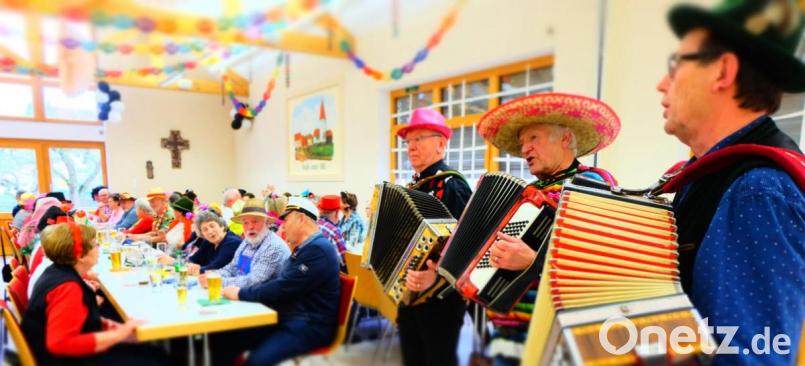 Die Hausmusiker (von links) Karl-Heinz Schröder, Ludwig Gerl und Reinhard Höreth brachten mit Ohrwürmern Stimmung in die Faschingsfete des Seniorenkreises Stulln. Bild: ohr