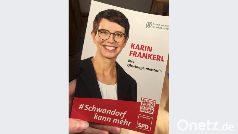 Die SPD im Landkreis Schwandorf setzt auf Karin Frankerl und den Wahlspruch &quot;Schwandorf kann mehr&quot;. Bild: doa