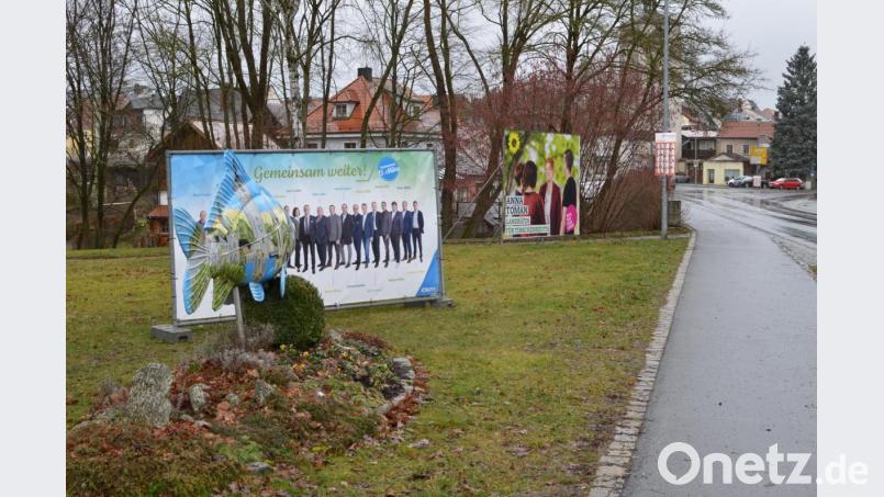 Wahlplakate in Tirschenreuth. Bild: Benkhardt