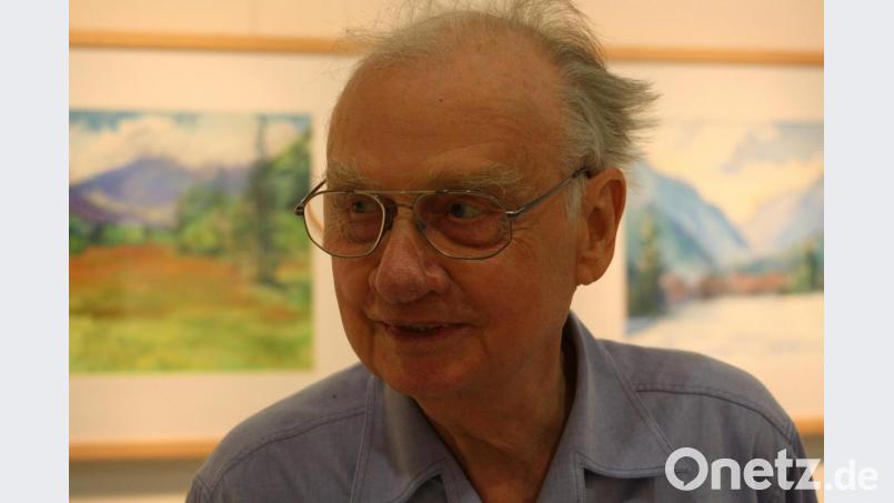 Wolfgang Neugebauer bei einer seiner Ausstellungen. Bild: Daniela Weiland