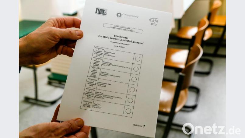 Der Stimmzettel gleicht dem bei der "richtigen" Landratswahl. Bild: Hösamer