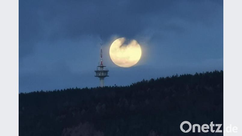 Vollmond über Weiden. Bild: Tobias Schwarzmeier
