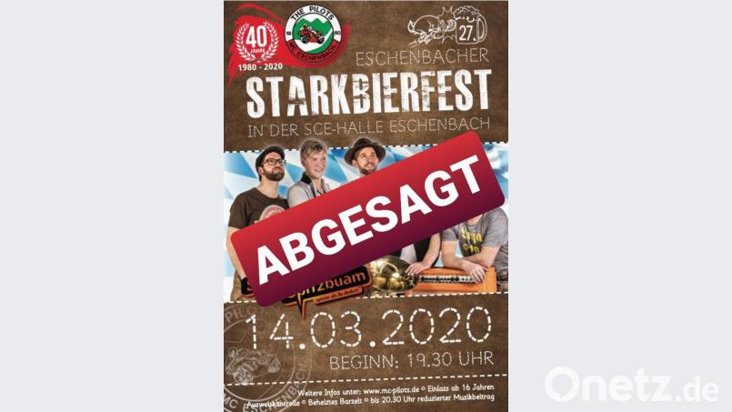 Das Starkbierfest in Eschenbach ist abgesagt Screenshot: Facebook