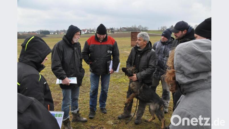 Hundesichtung und -körung mit Dr. Helmut Raiser (Zweiter von links) bei der Ergebnisbesprechung. Bild: ak
