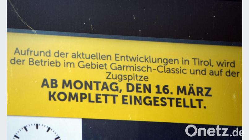 Seit heute sind die Skigebiete in Garmisch geschlossen. Bild: Angelika Warmuth/dpa