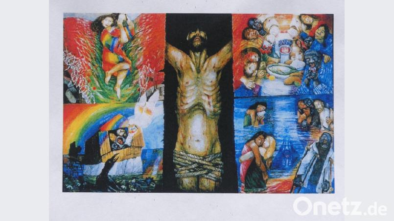 Kunsterzieher und Theologe Sieger Köder hat das Hungertuch als Bilderbibel für die österliche Bußzeit geschaffen. Bild: rn