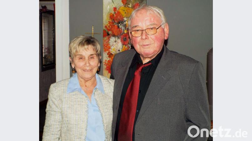 Der Jubilar Franz Rosenmeier mit seiner Frau Wilhelmine. Bild: e