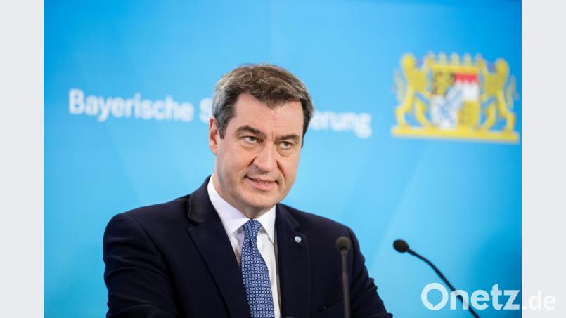 Markus Söder (CSU), Parteivorsitzender und Ministerpräsident von Bayern, hat auf einer Pressekonferenz Ausgangsbeschränkungen für den Freistaat verkündet. Bild: Matthias Balk/dpa