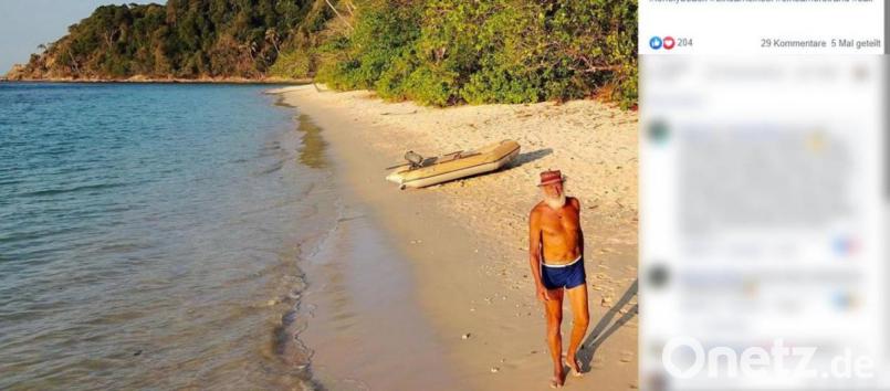 Weltumsegler Gangerl Clemens aus Roding (Kreis Cham) sitzt auf einer Insel fest. Screenshot: facebook.com/Gangerl