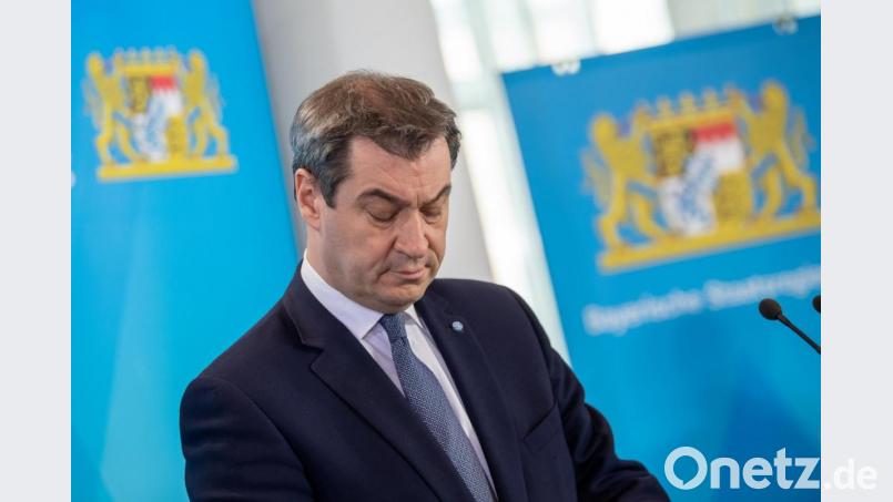 Markus Söder (CSU), Ministerpräsident von Bayern, während einer Pressekonferenz in der bayerischen Staatskanzlei. Bild: Peter Kneffel/dpa