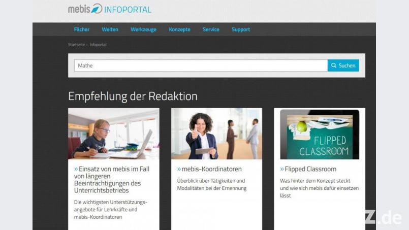 Die Lernplattform &quot;Mebis&quot; war am Dienstag wieder erreichbar, meldeten Weidener Schulen. Die meisten Einrichtungen nutzen jedoch mehrere Wege, um mit den Schülern in Kontakt zu bleiben. Bild: wpt